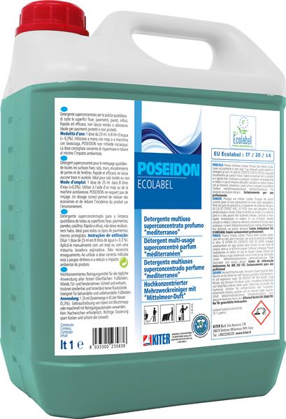 POSEIDON 5l DETERGENTE MULTIUSO SUPERCONCENTRATO ECOLABEL