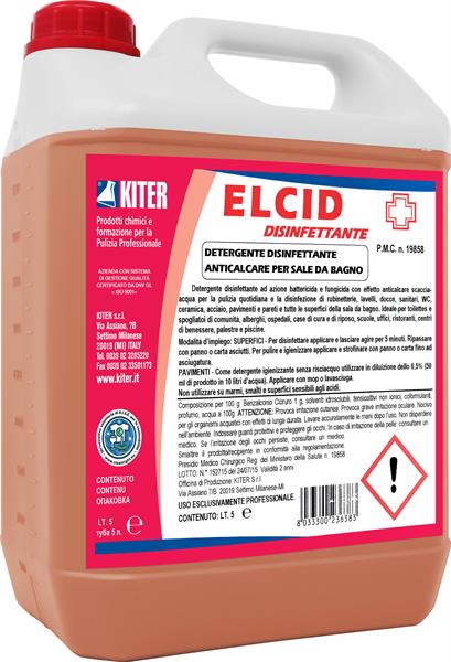 ELCID 5l DISINFETTANTE ANTICALCARE BATTERICIDA E FUNGICIDA PMC