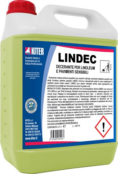 LINDEC 5l DECERANTE PER LINOLEUM E PAVIMENTI SENSIBILI