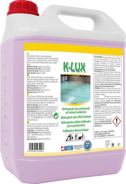 K-LUX 5l DETERGENTE CON EFFETTO LUCIDANTE E ANTISCIVOLO