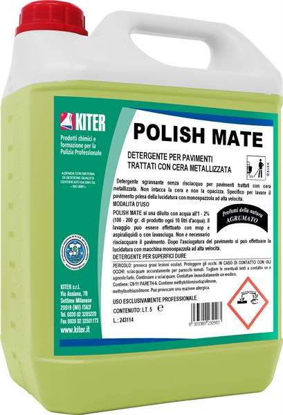 POLISH MATE 5l DETERGENTE PER PAVIMENTI TRATTATI CON CERA METALLIZZATA