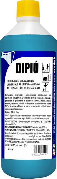 DIPIU' 1l DETERGENTE BRILLANTANTE UNIVERSALE AD ELEVATO POTERE SGRASSANTE