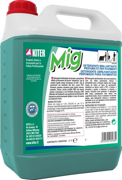 MIG 5l DETERGENTE BRILLANTANTE PROFUMATO PER PAVIMENTI