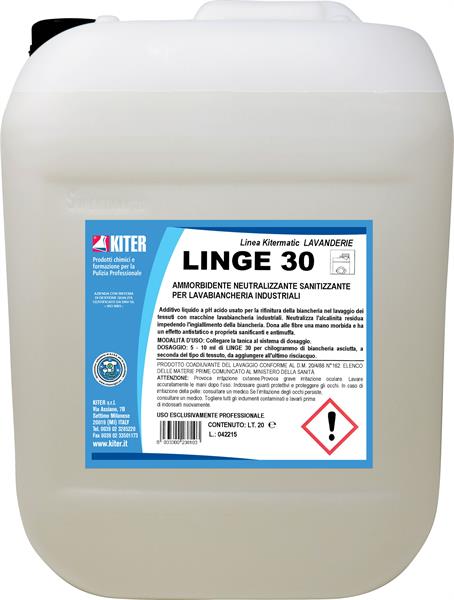 LINGE 30 20l AMMORBIDENTE NEUTRALIZZANTE SANITIZZANTE PER LAVABIANCHERIA