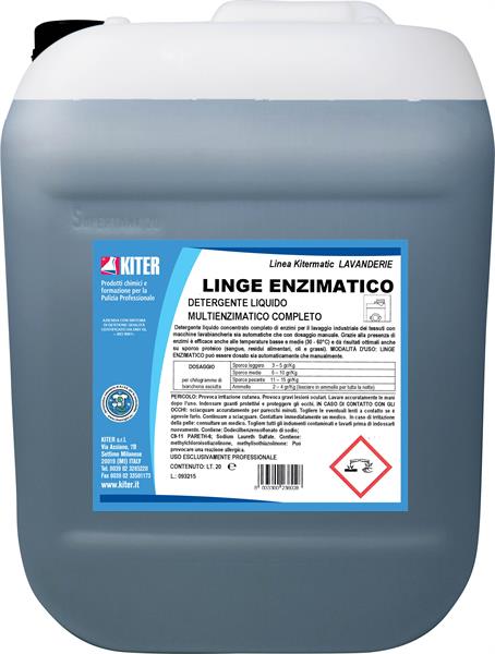 LINGE ENZIMATICO 20l DETERGENTE LIQUIDO MULTIENZIMATICO COMPLETO