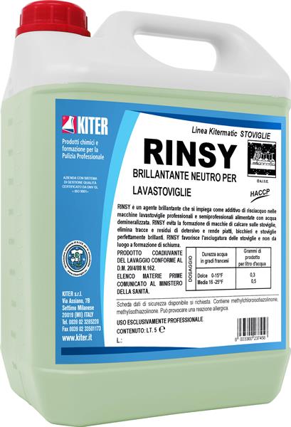 RINSY 5l BRILLANTANTE NEUTRO PER LAVASTOVIGLIE