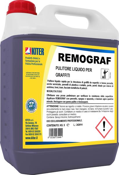 REMOGRAF 5l PULITORE ANTIGRAFFITI PER SUPERFICI LISCE