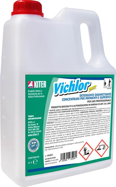 VICHLOR 3l DETERGENTE DISINFETTANTE PER PAVIMENTI E SUPERFICI