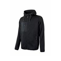 FELPA CON INTERNO IN PILE 310g FULL ZIP NERO