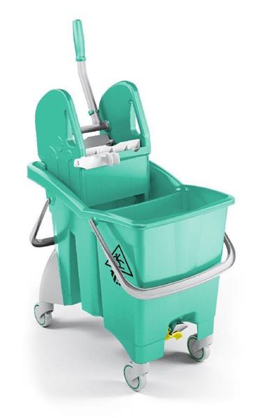 CARRELLO ACTION PRO VERDE 30l A DUE VASCHE CON STRIZZATORE TEC