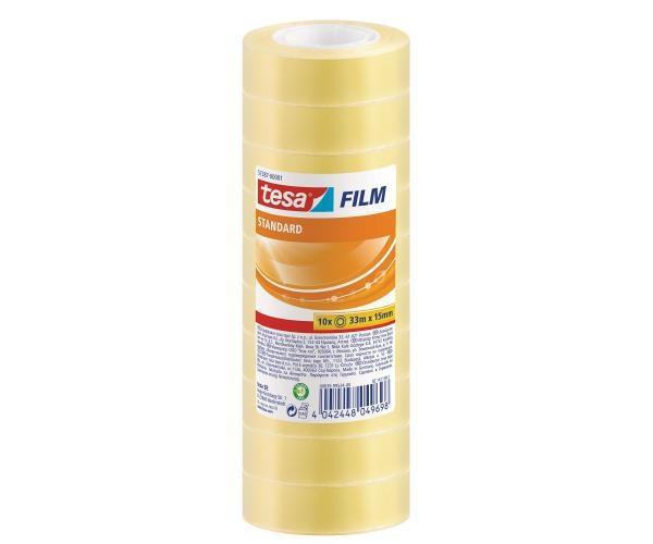 NASTRO ADESIVO TRASPARENTE TESA FILM 15mmX33m 10pz