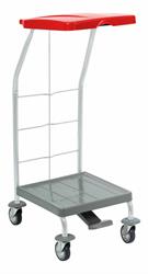 CARRELLO DUST 70l X RACCOLTA VERNICIATO RILSAN CON COPERCHIO E PEDALE