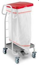 CARRELLO DUST 70l X RACCOLTA VERNICIATO RILSAN + COPERCHIO, MANIGLIA E PEDALE