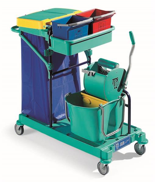 CARRELLO GREEN 410 COMPLETO CON RUOTE 100mm E MONTANTI IN RILSAN