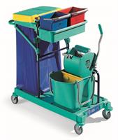 CARRELLO GREEN 410 COMPLETO CON RUOTE 100mm E MONTANTI IN RILSAN