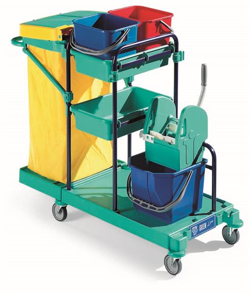 CARRELLO GREEN 150 COMPLETO CON RUOTE 100mm E MONTANTI IN RILSAN