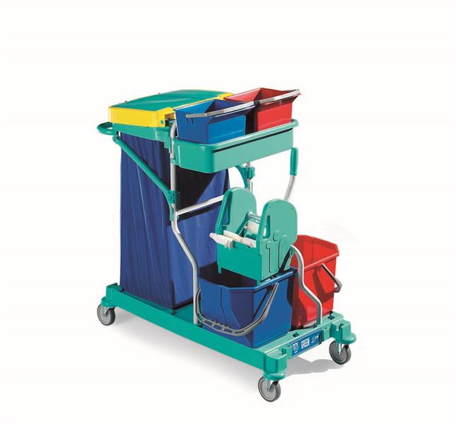 CARRELLO GREEN 165 COMPLETO CON RUOTE 100mm E MONTANTI IN RILSAN