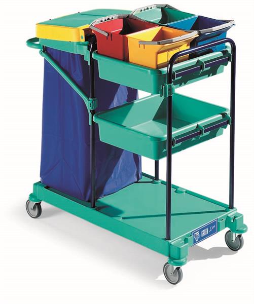 CARRELLO GREEN 420 A BASE GRANDE CON RUOTE 100mm E MONTANTI IN RILSAN