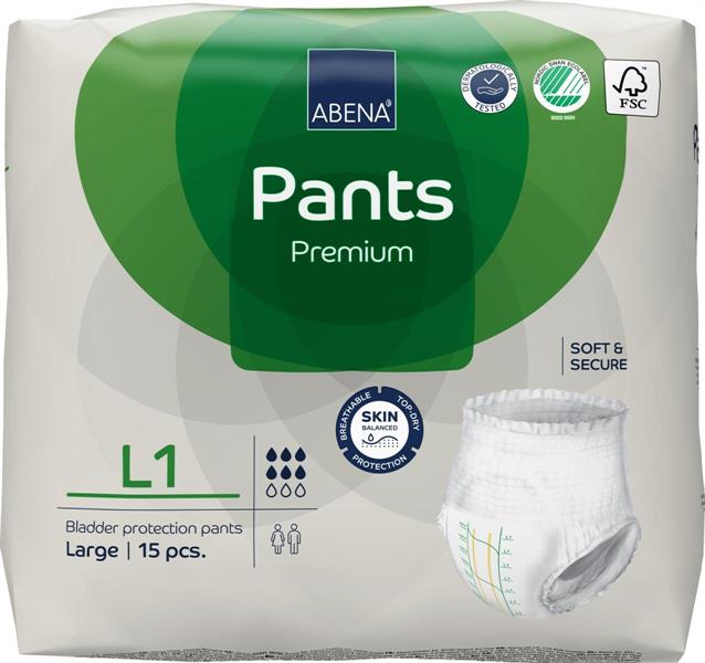 PANNOLONI A MUTANDA ABENA PANTS PREMIUM L1 15pz 6 GOCCE