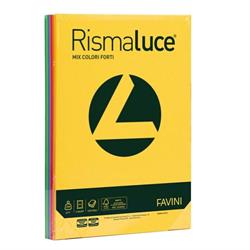 RISMALUCE A4 200g 125 FOGLI 8 COLORI FORTI