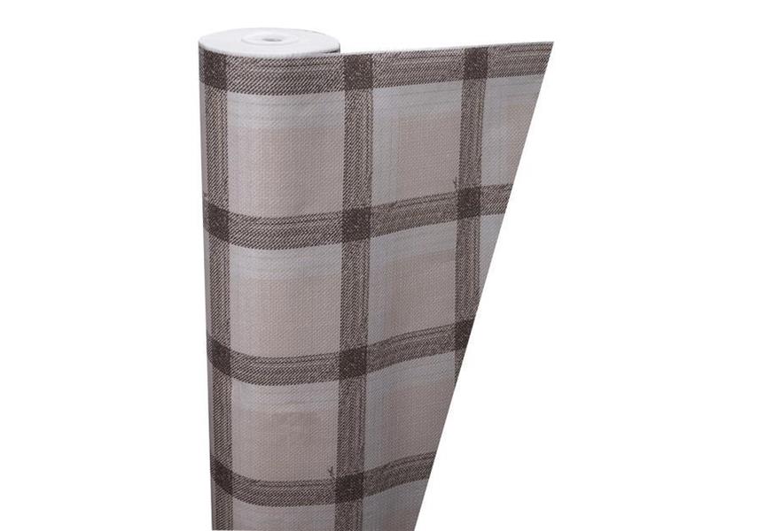 TOVAGLIA A ROTOLO IN CARTA TARTAN GRIGIO E NOCCIOLA 50m