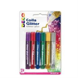 COLLA GLITTER 10,5ml 6 COLORI ASS.