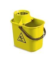 SECCHIO EASY 14 LITRI CON STRIZZINO GIALLO