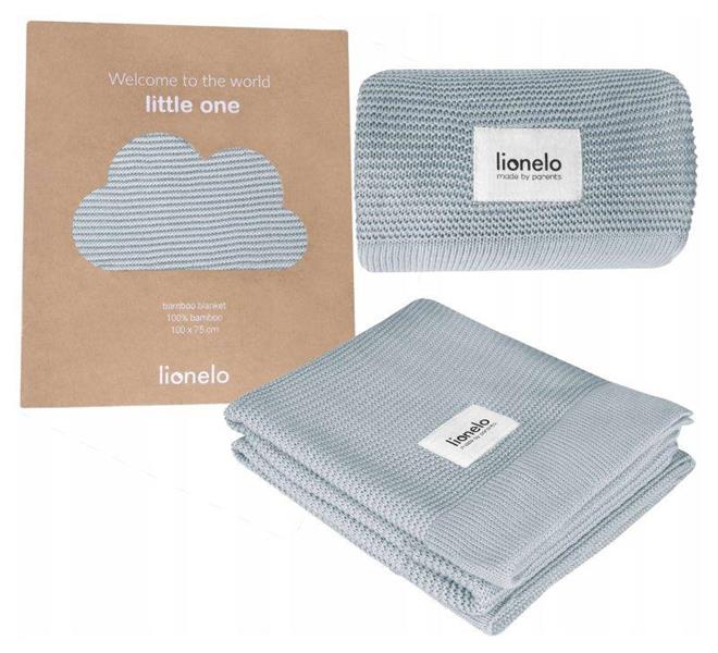 LIONELO BAMBOO BLANKET 100x70cm GRIGIO