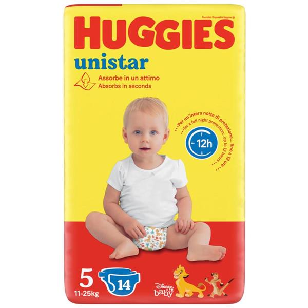 PANNOLINI HUGGIES UNISTAR 5 11/25kg 14pz