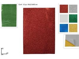 FOGLI GOMMA EVA 40X60cm 12pz COLORI ASSORTITI