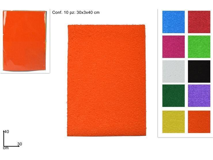 FOGLI GOMMA EVA A4 20X30cm 10pz GLITTER COLORI ASSORTITI