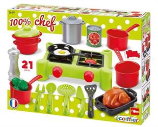 SET GIOCO STOVIGLIE CUCINA + FORNELLO