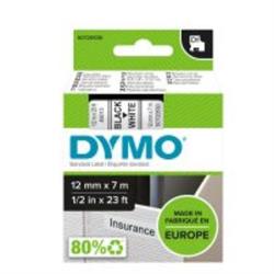 DYMO NASTRO D1 12mm 7m NERO/BIANCO