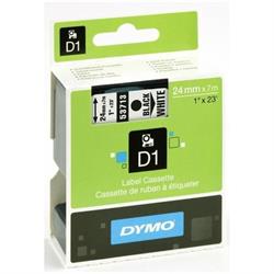 NASTRO DYMO D1 24mm 7mt NERO/BIANCO