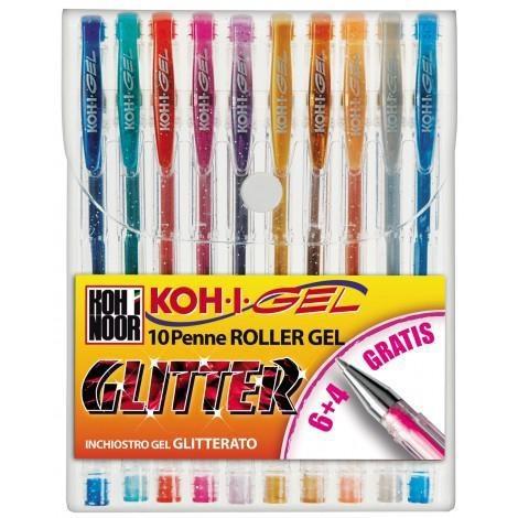 PENNA ROLLER INC. GLITTERATO 0.7mm 10pz ASS.