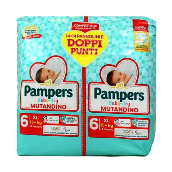 PANNOLINI PAMPERS BABYDRY MUTANDINA