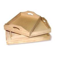 SET 3 VASSOI LEGNO DIM. MAX 28x37x7cm