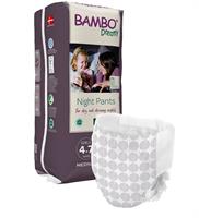 PANNOLINI PER LA NOTTE BAMBO DREAMY NIGHT PANTS GIRL 4-7 ANNI 15/35kg 10pz