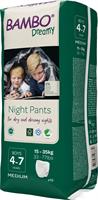 PANNOLINI PER LA NOTTE BAMBO DREAMY NIGHT PANTS BOY 4-7 ANNI 15/35kg 10pz