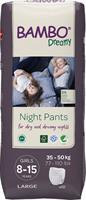 PANNOLINI PER LA NOTTE BAMBO DREAMY NIGHT PANTS GIRL 8-15 ANNI 35/50kg 10pz