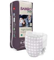 PANNOLINI PER LA NOTTE BAMBO DREAMY NIGHT PANTS GIRL 8-15 ANNI 35/50kg 10pz