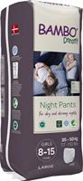 PANNOLINI PER LA NOTTE BAMBO DREAMY NIGHT PANTS GIRL 8-15 ANNI 35/50kg 10pz