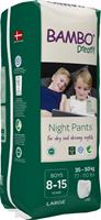 PANNOLINI PER LA NOTTE BAMBO DREAMY NIGHT PANTS BOY 8-15 ANNI 35/50kg 10pz